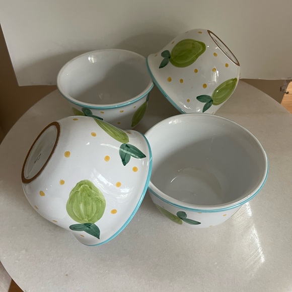 Pottery Barn Kitchen Set Of 4 Pottery Barn Sunny Side Cereal Bowls